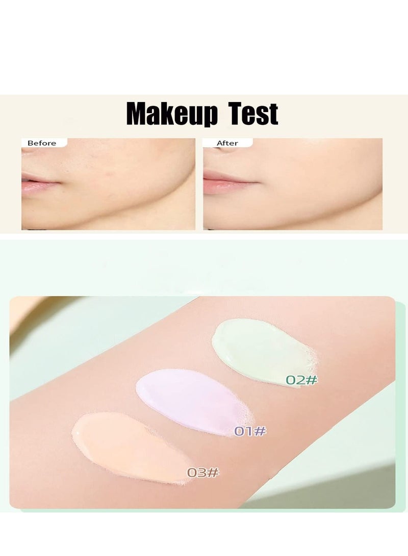 SYOSI 3 Colors Isolation Cream Moisturizing Isolation BB Cream Long lasting Matte Flawless Foundation Makeup Primer Skin Tone Correcting Brightening Primer Neutralizing Dark Circles Correct Redeness  - Image 2