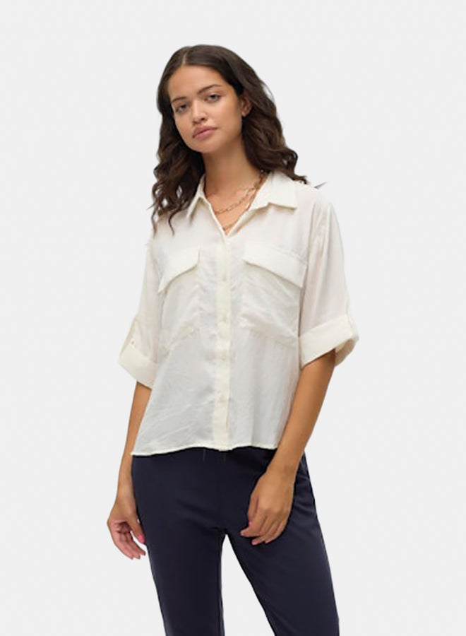 VERO MODA VERO MODA Womens Fabiana 3/4 Shirt  - Image 3