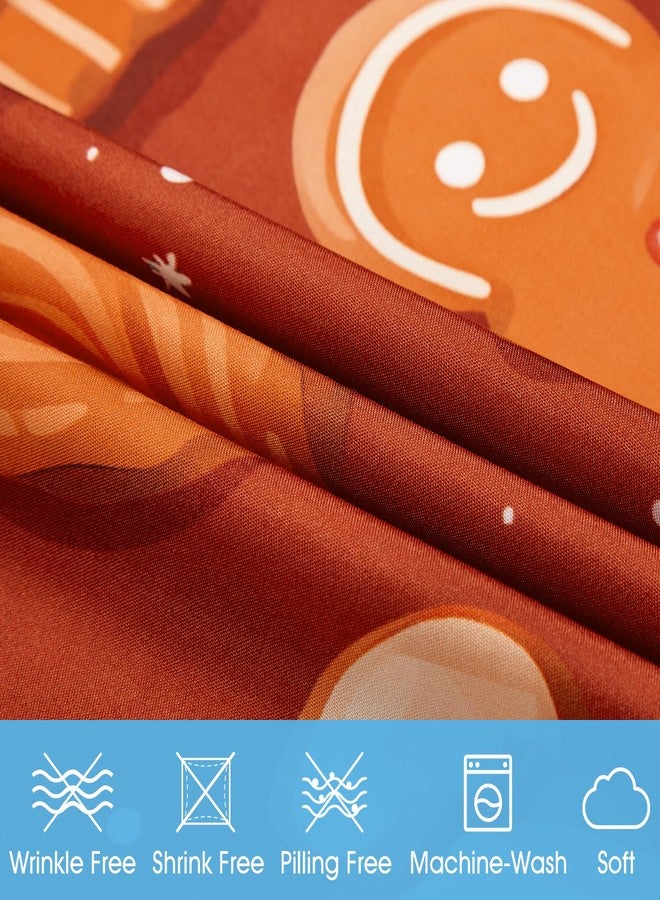 BYSURE Twin Sheets Set Kids(Christmas Gingerbread & Cookies, Chocolate Brown), 3 Pieces Easy Fit Deep Pocket Sheets Set, Breathable Wrinkle-Free Microfiber Bedding for Children - Image 4