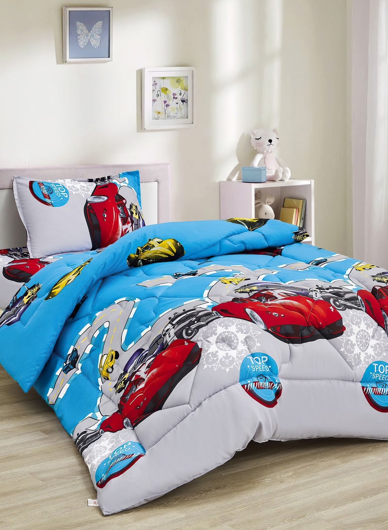 Ming Li 3-Piece kids Medium Filling Comforter set Reversible Bed Set Single Size 170x220 cm for Boys & Girls - Image 3