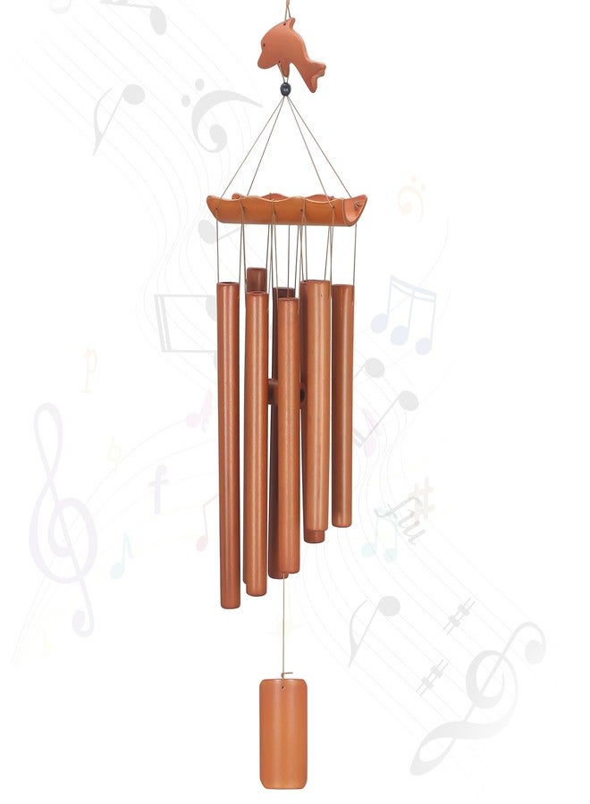 Virekm Wind Chimes for Outside, Sympathy Wind Chimes Bamboo Windchimes Outdoors with Natural Sounds, Gifts for Mom, Indoor Outdoor Decorations for Patio Porch Garden and Backyard - Image 1