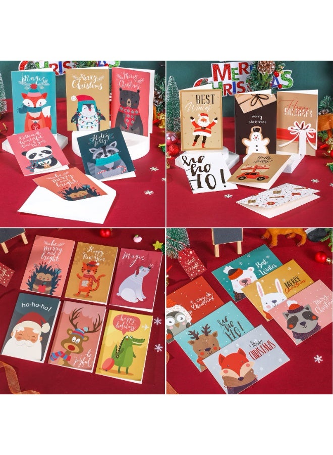 تشيلور مجموعة بطاقات عيد الميلاد من تشيلور، ٢٤ بطاقة عيد ميلاد مختلفة، بطاقات بريدية مع مغلف، بطاقات مزدوجة/بطاقات قابلة للطي، بطاقات عيد ميلاد ملونة، مضحكة، بطاقة عيد ميلاد، بطاقة بريدية، بطاقات تهنئة، هدية لعيد الميلاد. - Image 3