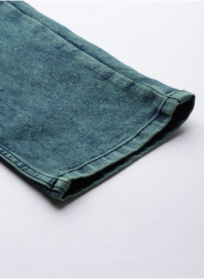The Indian Garage Co Men Regular Fit Solid Mid-Rise Stretchable Jeans  - Image 5