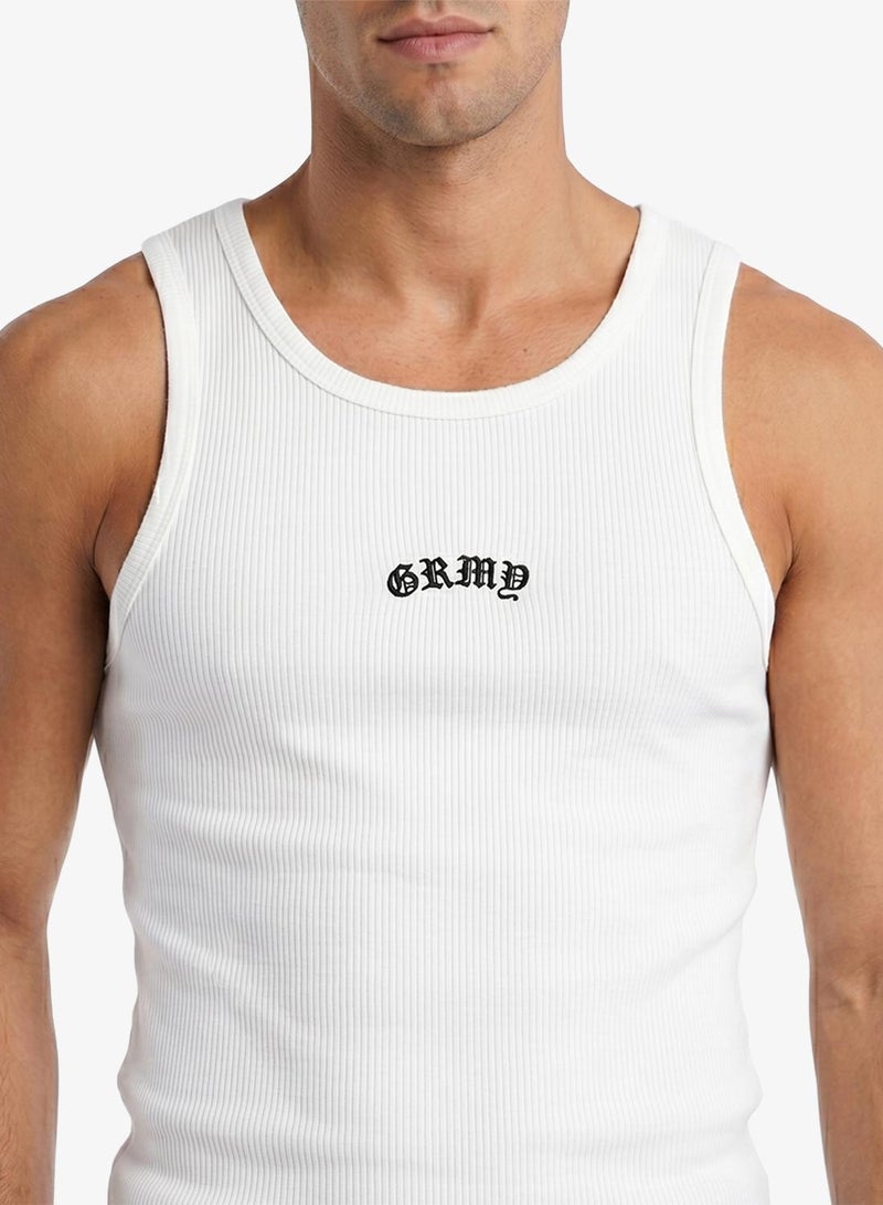 Grimey Chief Watcher Waffle Fitted Tank Top - Image 2