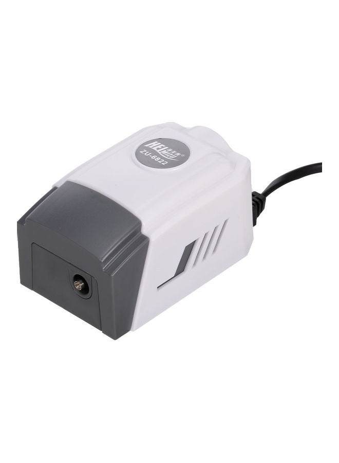 Generic Aquarium Air Dual Outlet Adjustable Oxygen Pump White/Grey 14 x 7cm  - Image 5