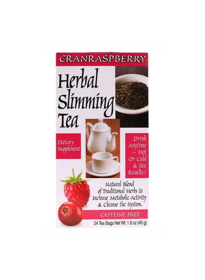 21st Century Herbal Slimming Cranraspberry Tea 24 Tea Bags - Image 1