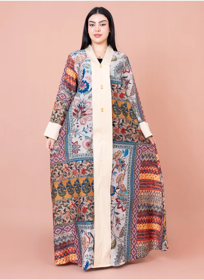 IKKXA Color Splash Jalabiya IK1024 Beige