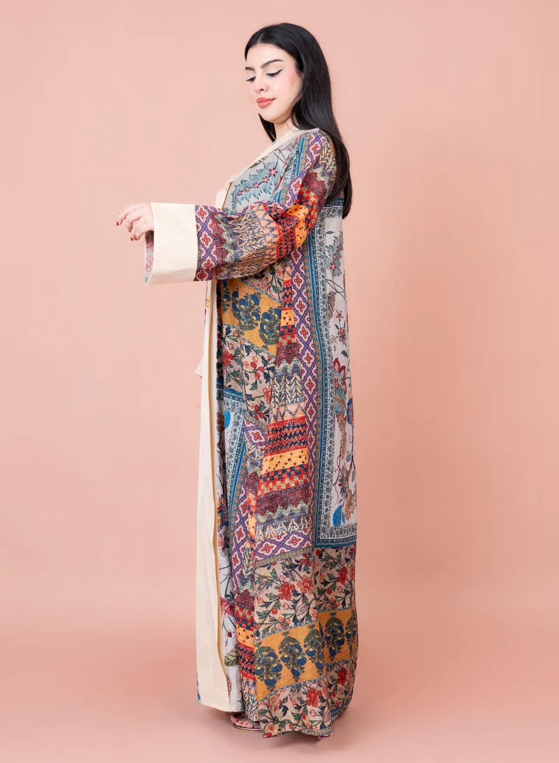 IKKXA Color Splash Jalabiya IK1024 Beige