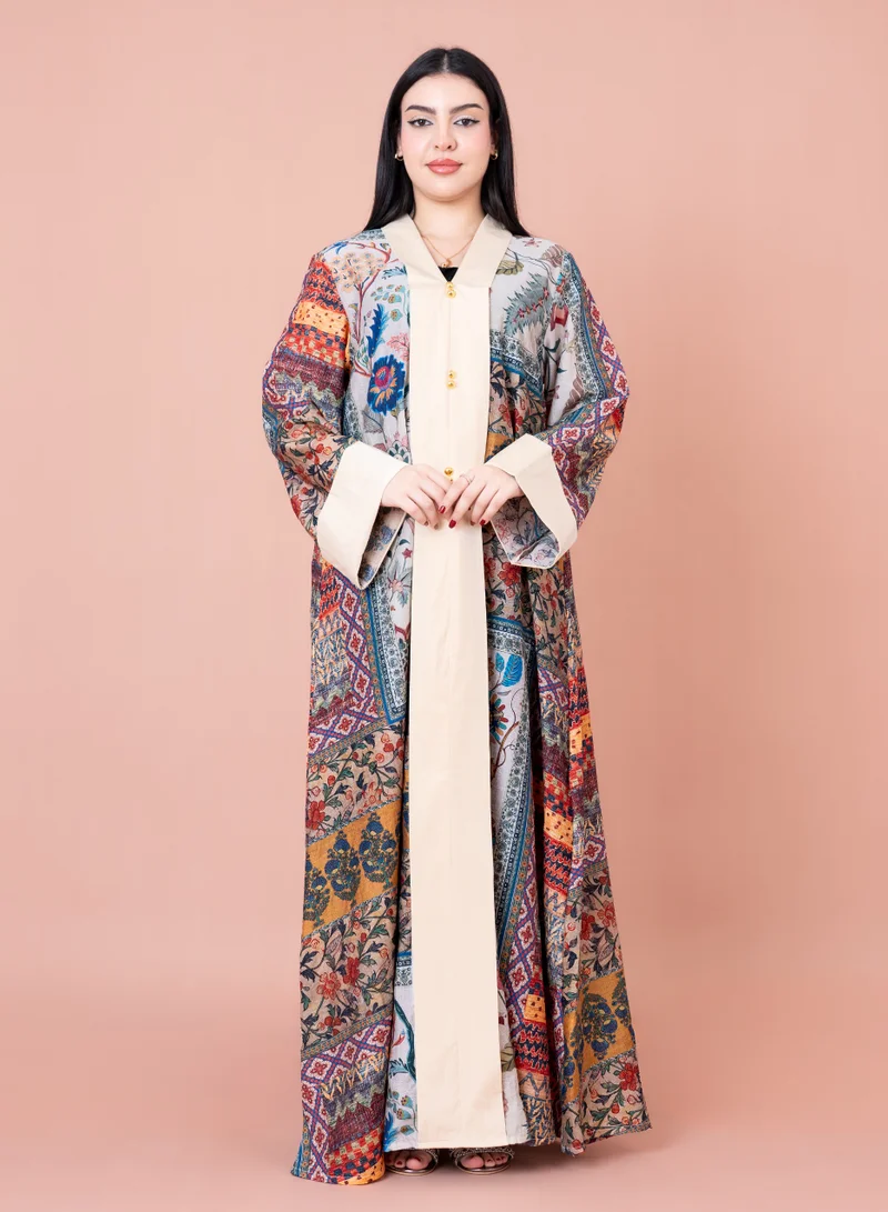 IKKXA Color Splash Jalabiya IK1024 Beige