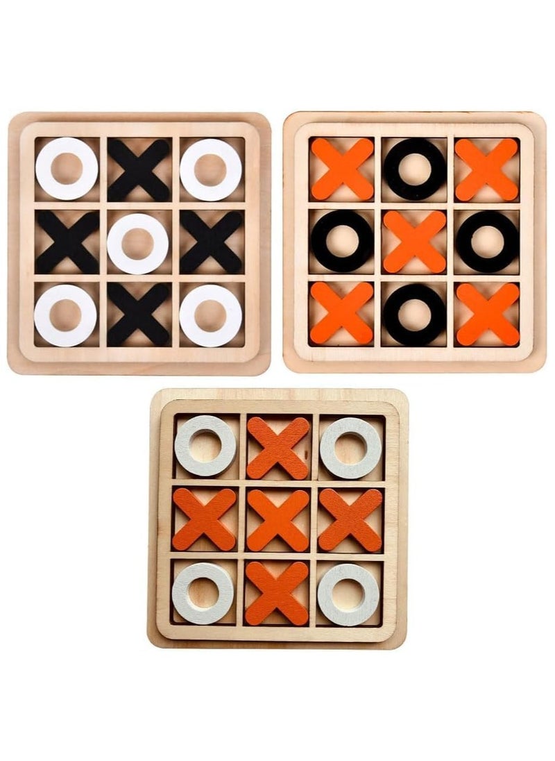 TOY GARDEN Wooden Tic Tac Toe Game Set – Classic Chess Puzzle for Family Bonding & Learning – 12-Piece Set, Ideal for Birthday Parties & Christmas Gatherings"  - Image 2