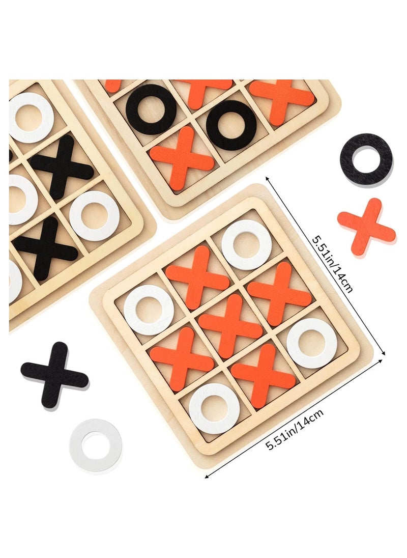 TOY GARDEN Wooden Tic Tac Toe Game Set – Classic Chess Puzzle for Family Bonding & Learning – 12-Piece Set, Ideal for Birthday Parties & Christmas Gatherings"  - Image 1