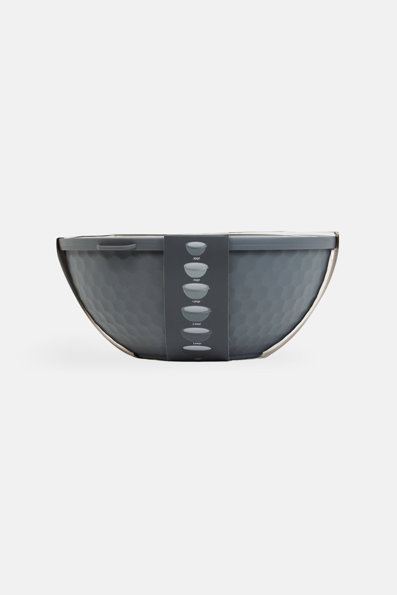 Social Chef 12Pcs Prep And Store Mixing Bowl, Grey - Image 2