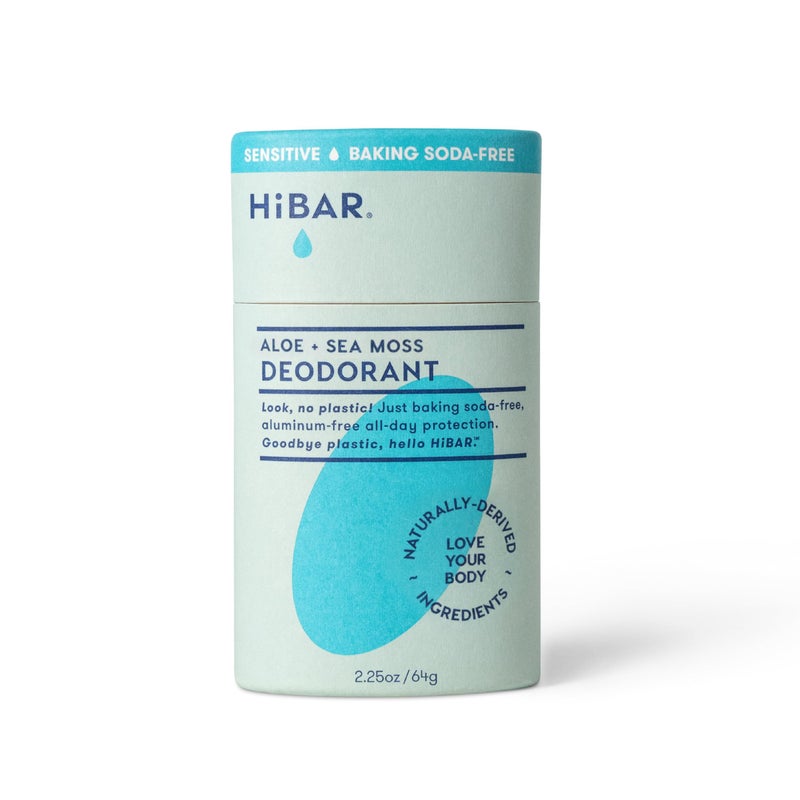HiBAR Sensitive Deodorant with Sea Moss & Aloe - Gentle on Skin, Neutralizes Odor, Absorbs Moisture, Smooth Application, Long-Lasting Protection, Aluminum & Paraben Free - Image 1
