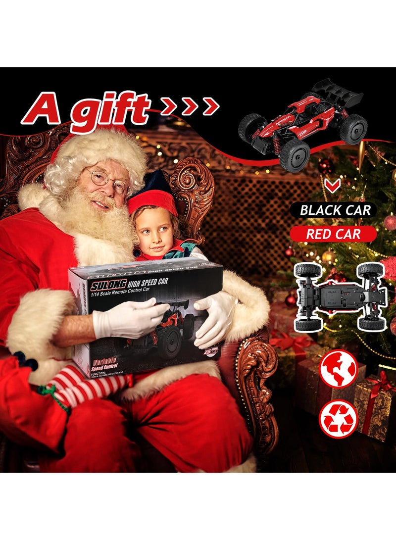 Taizz Ventures 1:14 Scale High-Speed RC Car 25 KM/H - Alloy Remote Control Racing Car, Off-Road Drift Vehicle for Kids & Adults, Rechargeable Battery, Durable & Stylish Design - Red - Image 5