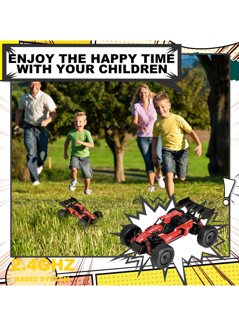 Taizz Ventures 1:14 Scale High-Speed RC Car 25 KM/H - Alloy Remote Control Racing Car, Off-Road Drift Vehicle for Kids & Adults, Rechargeable Battery, Durable & Stylish Design - Red - Image 4