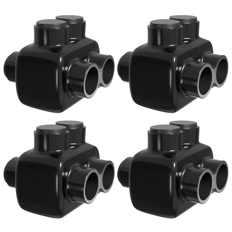 OHLECTRIC 4 Pack - Insulated Wire Connector 2 Port Dual Side Entry for 250-6 Wire Range Lugs with 5/16 Hex Screw, Pre-Filled with Oxide Inhibitor - Wire Connectors, Electrical Connectors, Wire Tap - Image 1