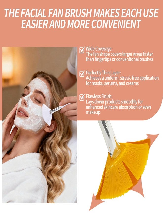مجموعة من 12 فرشاة مروحة، فرش تجميل للوجه، أدوات وضع أقنعة الوجه، فرش مكياج ناعمة، أدوات تجميل، فرش أقنعة وجه متعددة الأغراض للاستخدام المنزلي ولأخصائيي التجميل (3 ألوان) - Image 4