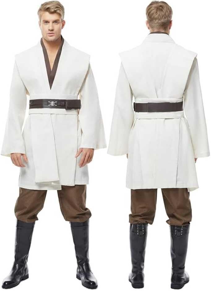 Mens Tunic Cosplay Costume Adults Outfits Halloween Robe Hooded Uniform