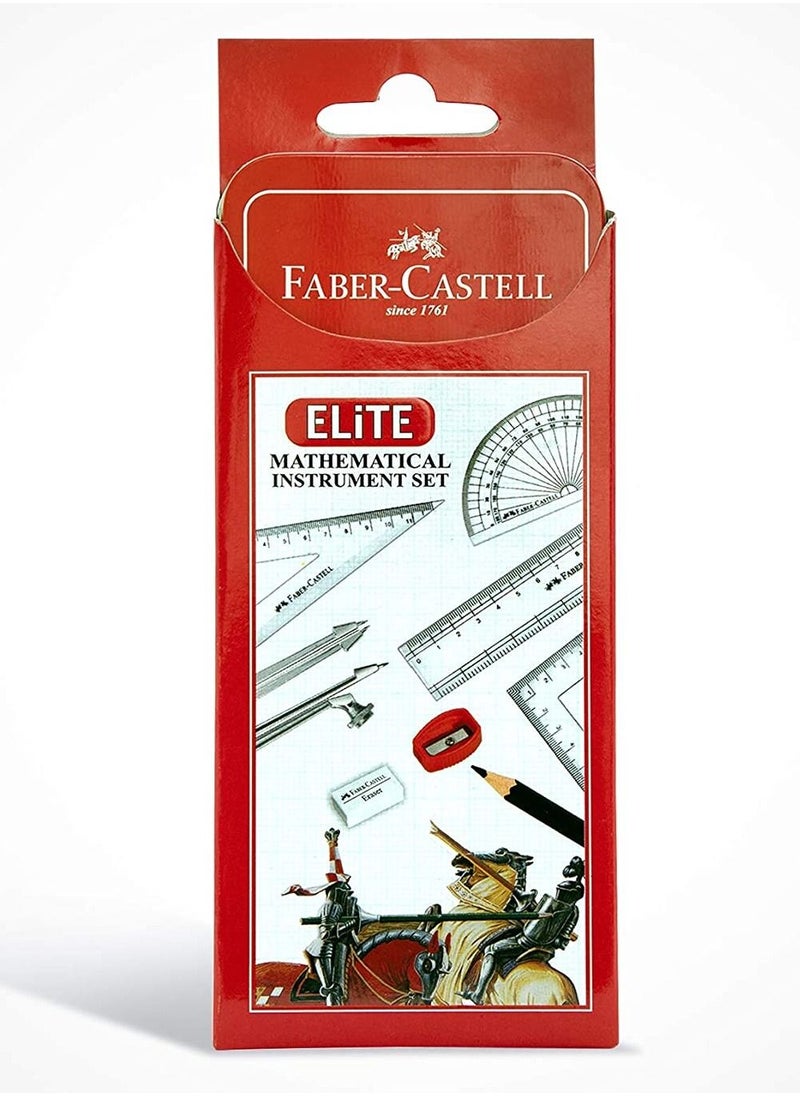 FABER-CASTELL 9-Piece Elite Mathematical Instrument Geometry Box  - Image 1