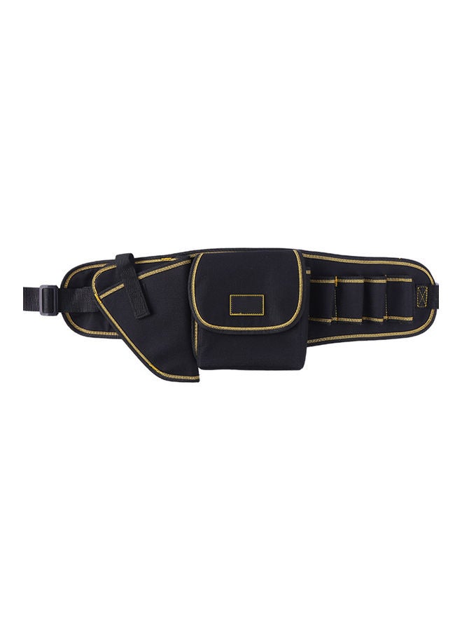 NIBEMINENT Multifunction Adjustable Electrician Waist Bag Black/Gold - Image 1