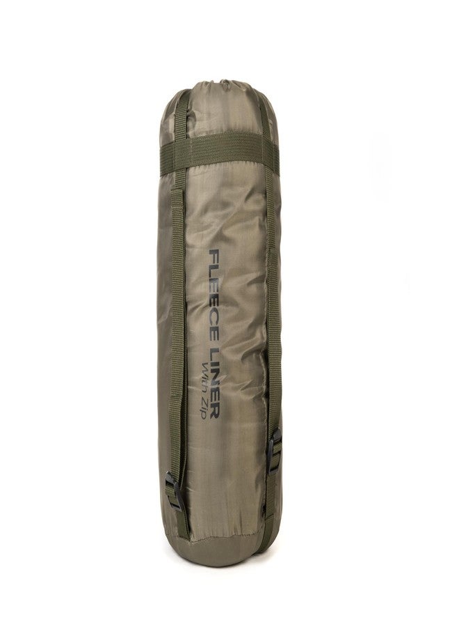 Snugpak Fleece Sleeping Bag Liner with Full Length Side Zipper, Polyester Fleece, Warm Thermal Insulation, Olive - Image 4