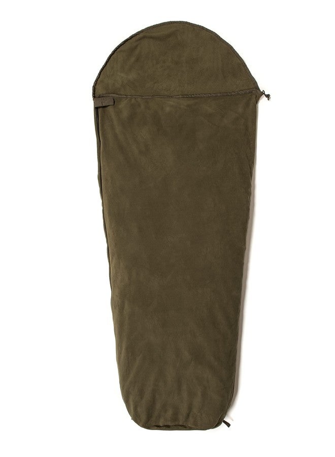 Snugpak Fleece Sleeping Bag Liner with Full Length Side Zipper, Polyester Fleece, Warm Thermal Insulation, Olive - Image 1