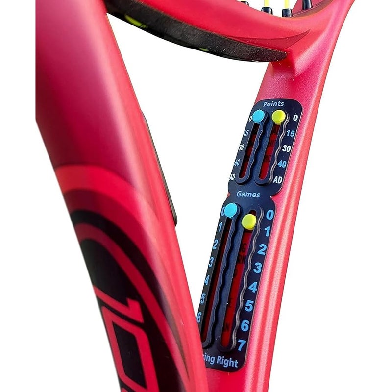 Scoring Right Portable Tennis Racket and Padel Scorekeeper, Easily Mounted Small Score Board to Keep Score of Points, Games, and Sets, ITF Conforming and Lightweight Mini Score Keeper, 1.9g, Black - Image 1