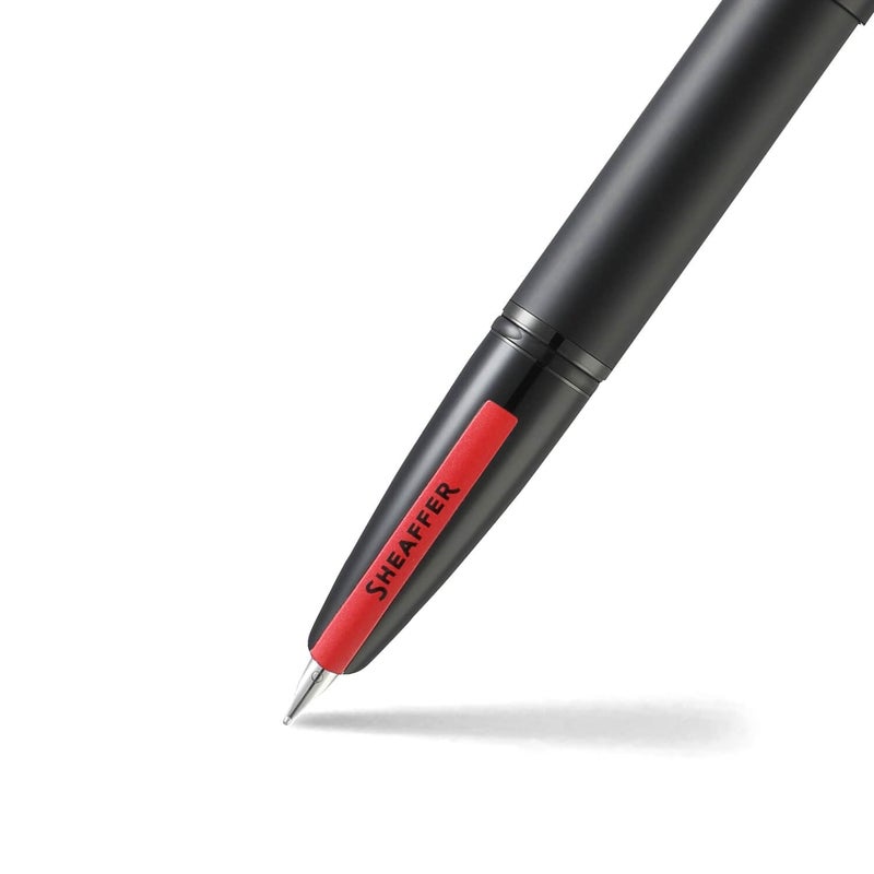 SHEAFFER Pen Sheaffer Icon E9108 Matte Black Lacquer With Red Pvd Trims Medium Fp - Image 4