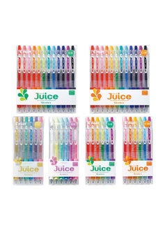 PILOT PILOT LJU - 120EF Juice Gel Ink Pen Set - Regular Color Series, 12 - color Set of Retractable Gel Pens with 0.38mm Tip (Red, Blue, Light Blue, Blue - Black, Green, Orange, Grape Purple, Apple Green, Baby Pink, Apricot Orange, Coral Pink, Black)  - Image 3
