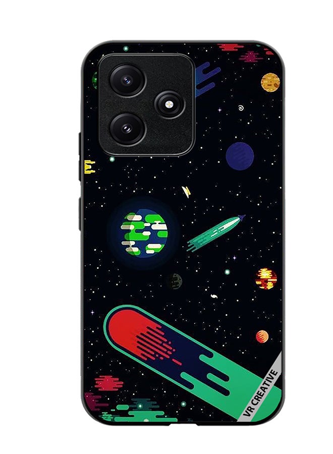 VR CREATIVE Protective Case Cover For Xiaomi Poco M6 Pro 5G Galaxy Design Multicolour - Image 1