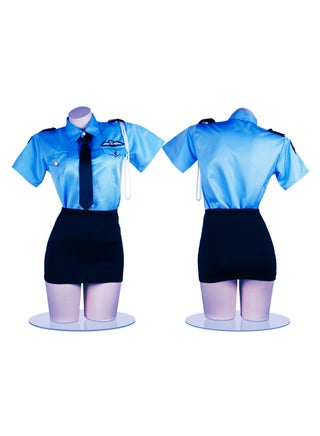 Female police costume cosplay tight uniform set for home use（blue） - pzsku/Z048EE0A1DE64C476CA47Z/45/_/1715406989/64eb50bf-d2a0-4748-91f1-8f49c13c3be8