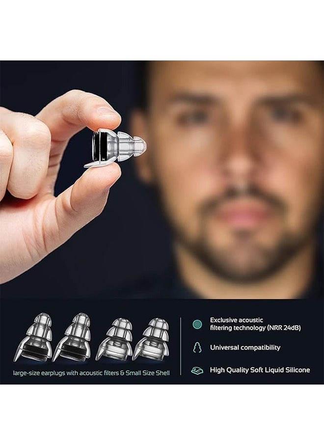 Garlo High Fidelity Concert Earplugs, Reusable Musicians Ear Plugs, 24dB Advanced Filter Technology Ear Protection for Music Festivals, DJs, Musicians  - Image 4