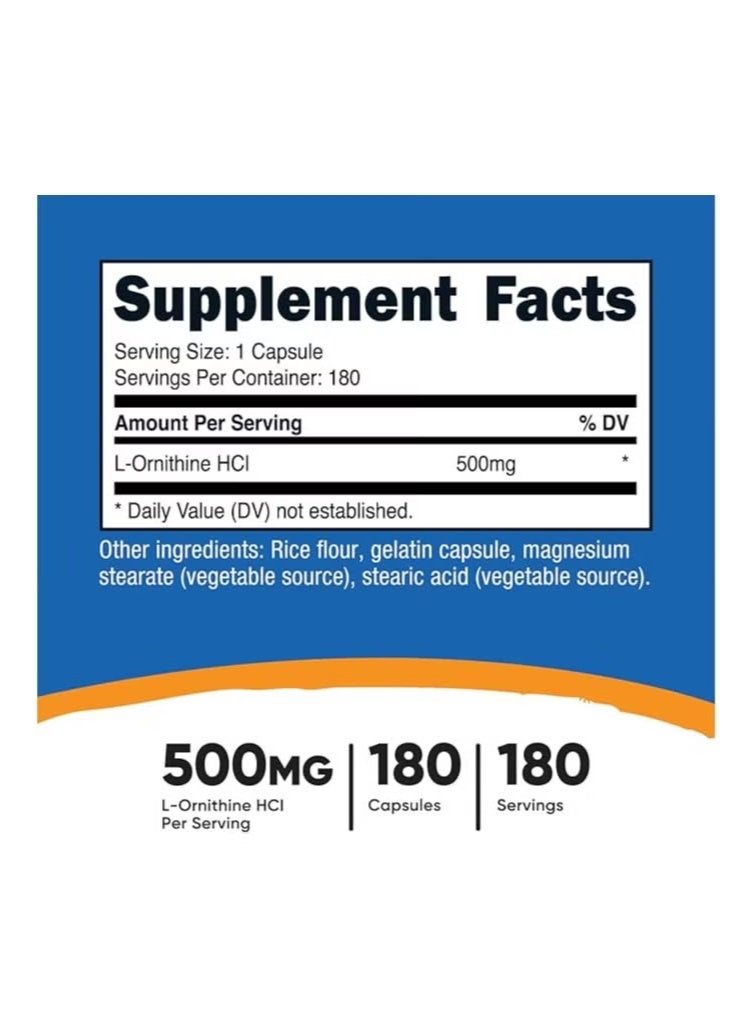 نوتريكوست، إل-أورنيثين، 500 ملغ، 180 كبسولة - Image 4