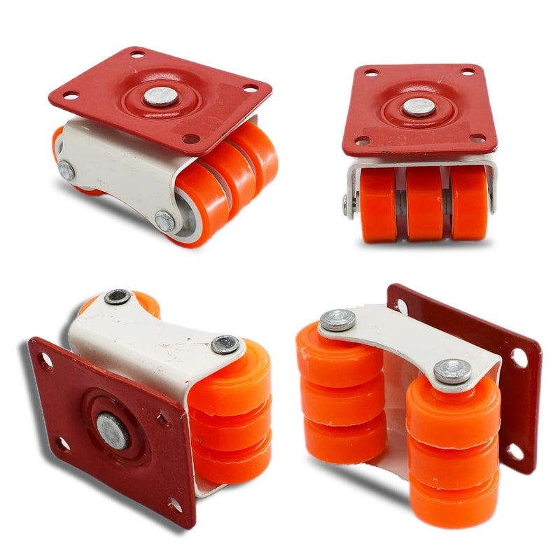 NB Crafted NB Crafted Caster Wheels for Furniture Set of 4 Heavy Duty upto 500600Kg Bed Castor Wheels for Furniture Moving Sofa Bed Counter with Poly carbonate Wheels and Top Plate Rotating 360 Degree 