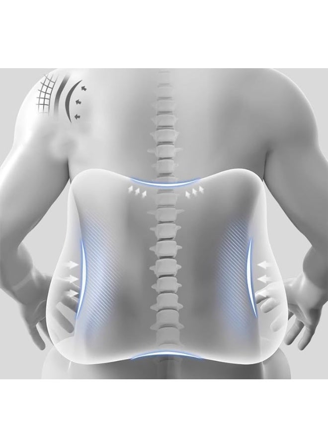 SKY-TOUCH Ergonomic Lumbar Support Pillow, Memory Foam Backrest for Car or Office Chair - Fits Most Seats, Travel, Driving, Lumbar Support Pillow, Back Pain Relief, Improve Posture - Image 5