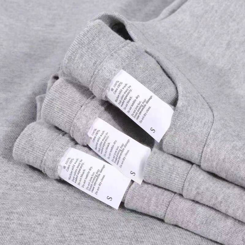 Milk blue 400g heavy cotton short-sleeved T-shirt, loose and thick with a small collar in summer, versatile for men and women - Image 1