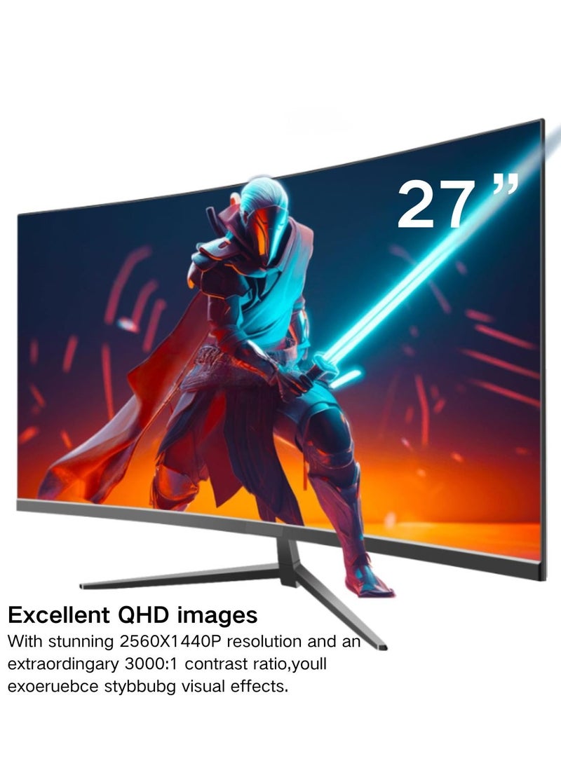هاي لوك - شاشة عرض 27 بوصة 165 هرتز IPS HD، شاشة LCD بدون إطار، دقة 2K HD، HDMI/DP/VGA، ارتفاع قابل للتعديل - Image 1