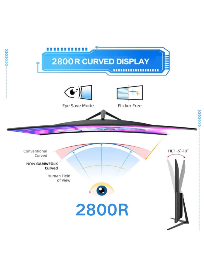 هاي لوك - شاشة عرض 27 بوصة 165 هرتز IPS HD، شاشة LCD بدون إطار، دقة 2K HD، HDMI/DP/VGA، ارتفاع قابل للتعديل - Image 1