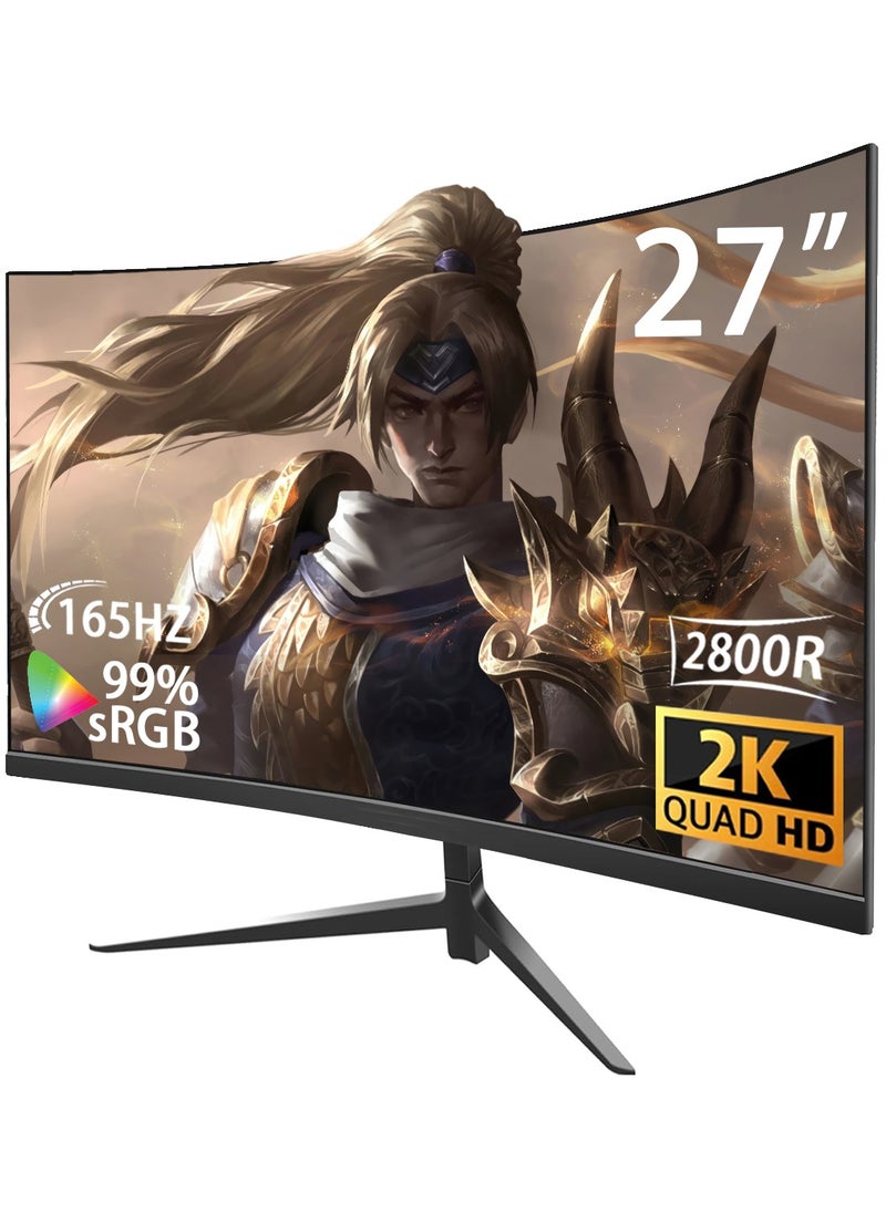 هاي لوك - شاشة عرض 27 بوصة 165 هرتز IPS HD، شاشة LCD بدون إطار، دقة 2K HD، HDMI/DP/VGA، ارتفاع قابل للتعديل - Image 1