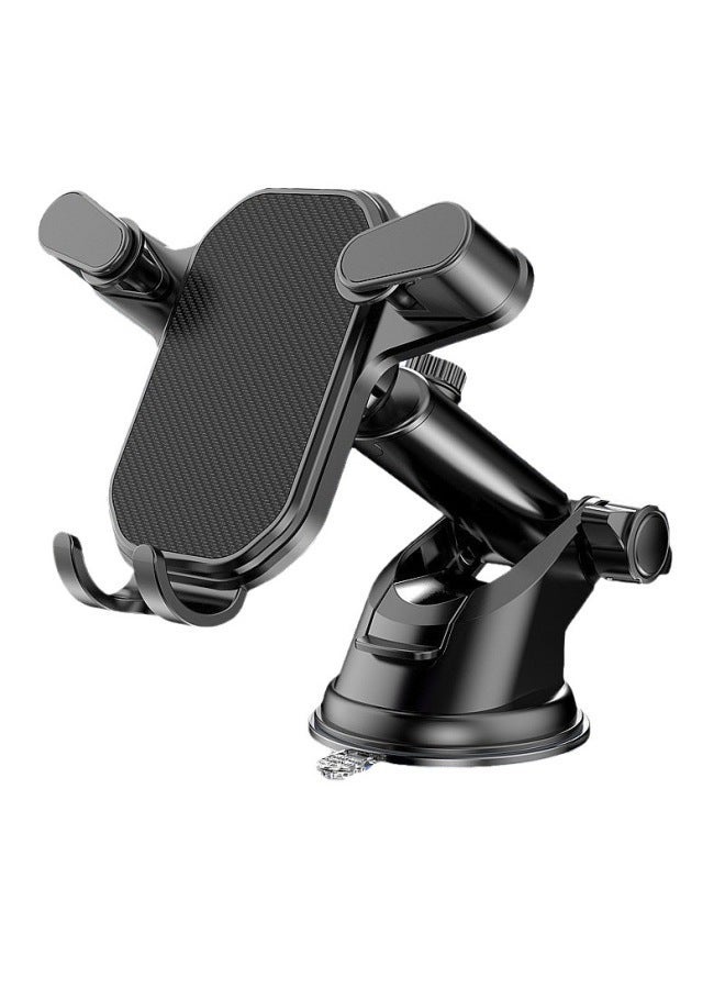 New Car Mobile Phone Holder Suction Cup Anti-Shake and Shock-Proof Mechanical Arm Clamp Gravity Air Outlet Rotating Tail Clamp - Image 1