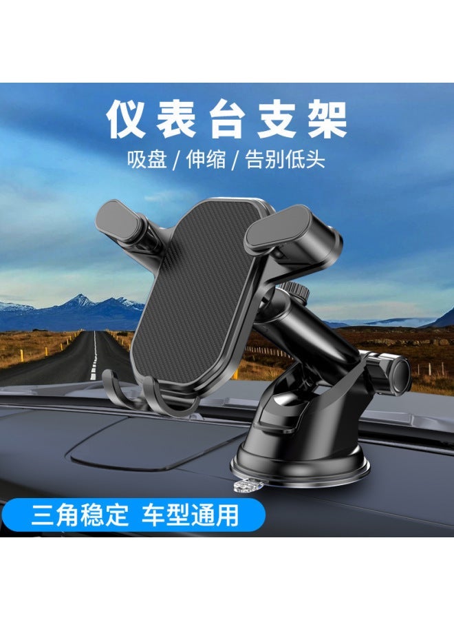 New Car Mobile Phone Holder Suction Cup Anti-Shake and Shock-Proof Mechanical Arm Clamp Gravity Air Outlet Rotating Tail Clamp - Image 3