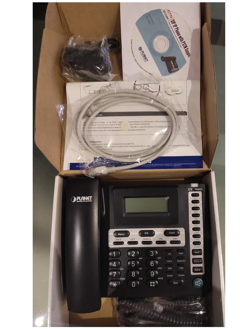 PLANET - Planet IP Phone VIP-254NT supporting SIP that can be integrated with any third party SIP IP PBX, Can be connected to PSTN - Image 1
