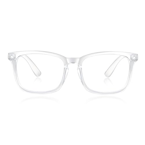 minlen Blue Light Blocking Glasses for Women or Men |Fashion UV Ray Filter Eyeglasses for Reading, PC and TV | Gaming Glasses Instantly Blocks Glare from Computers and Phone Screens (Transparent)… - Image 1