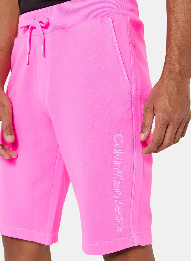 كالفن كلاين جينز Logo Cotton Terry Jogger Shorts