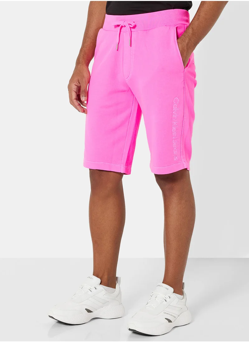 كالفن كلاين جينز Logo Cotton Terry Jogger Shorts