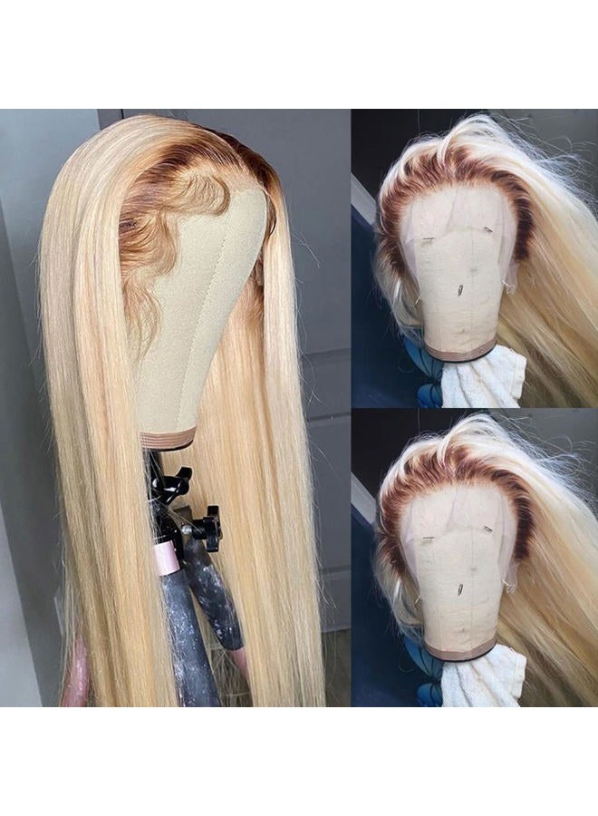 ANDRIA Platinum Blonde Natural Wave Wig with Bangs Platinum Blonde Wigs Light Gray Wigs White Blonde Full Wigs Synthetic Long Wavy Full Wigs Loose Curly Wig 24 Inches Colorful Wigs for Women - Image 2