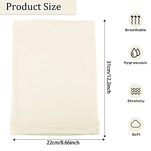 Jelyne 12 Pcs Under Hijab Cap Stretch Solid Color Muslim Under Scarf Bonnet Jersey Cap Unisex Head Wrap Tube Hat Opens on 2 Ends Neck Cover - Image 4