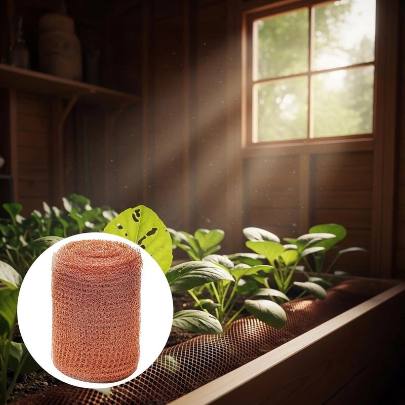 Copper Mesh Barrier Screen, 49.2 in X 984.3 in Pure Copper, Plant Protection & Rodent Deterrence - Image 2