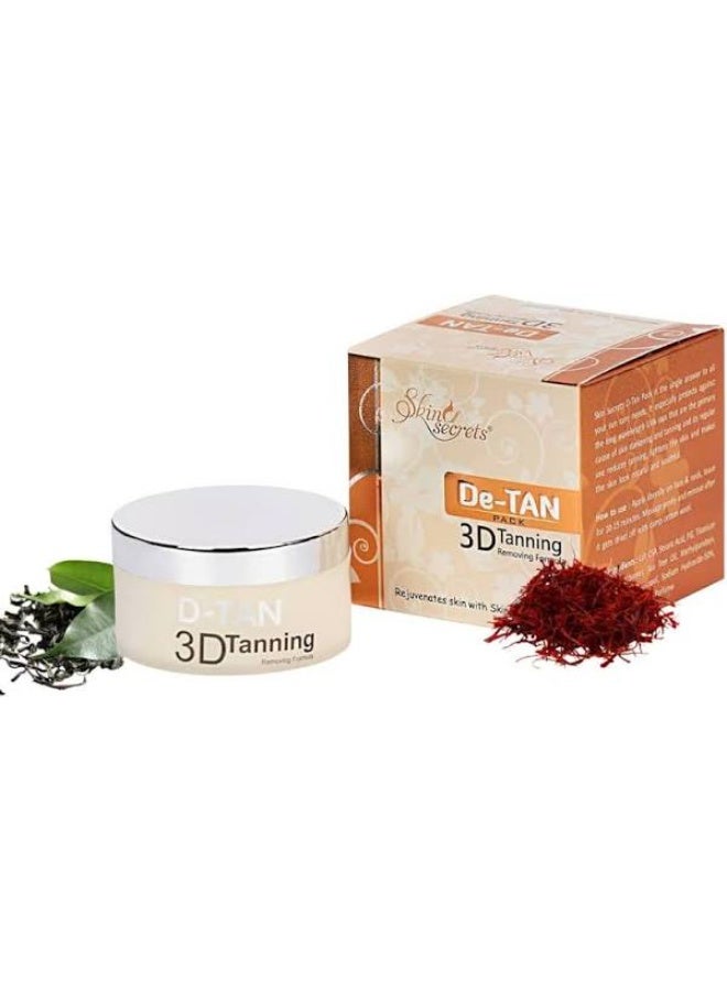 Skin Secrets De-Tan Pack for Instant Tan Removal & Sun Damage Protection with Saffron Extract 50g (Pack of 2) - Image 2