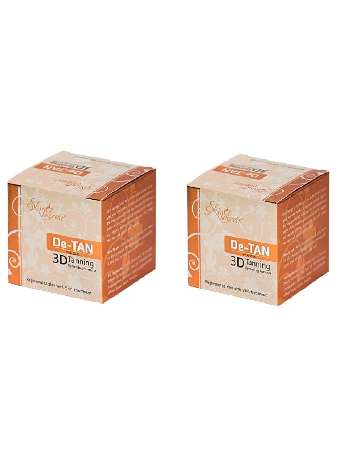 Skin Secrets De-Tan Pack for Instant Tan Removal & Sun Damage Protection with Saffron Extract 50g (Pack of 2) - Image 1